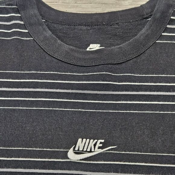 Nike The Nike Tee Loose Fit Mens XL Stripe Black White Cotton Essential TShirts - Picture 7 of 10